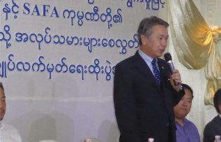 ミャンマー日本語学校での講演（2015年7月23日）