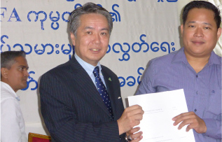 ミャンマー日本語学校での講演（2015年7月23日）